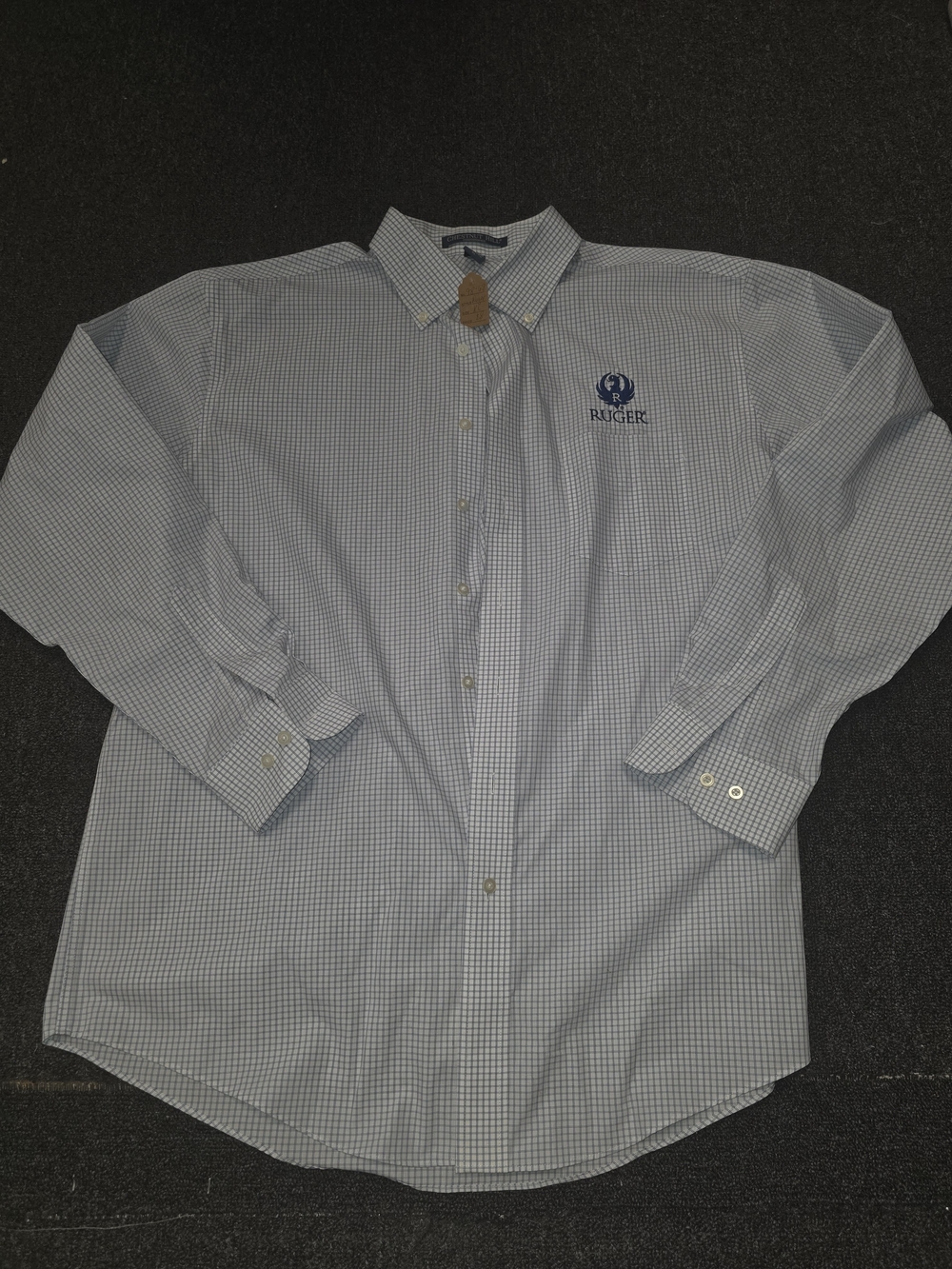 Ruger Men’s Light Blue Check Button-Down Shirt